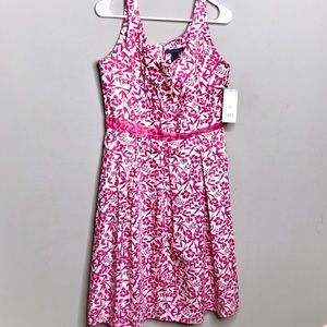 Hillard and Hansen Pink and White Floral Flower Dress